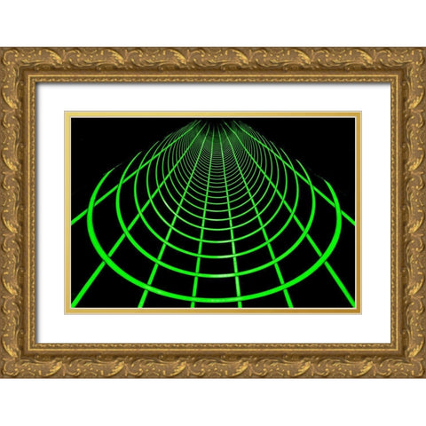 The Green Way Gold Ornate Wood Framed Art Print with Double Matting by Joosten, Lus
