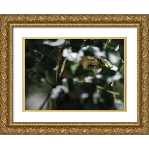 Ma Io Saraandsup2; La Stessa Gold Ornate Wood Framed Art Print with Double Matting by Anghileri, Marina