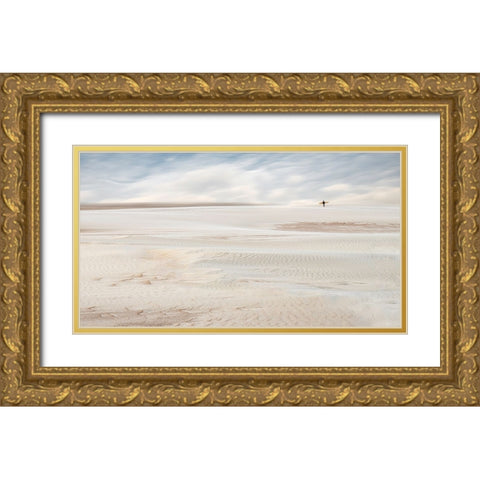 Surfer Gold Ornate Wood Framed Art Print with Double Matting by Claes, Gilbert