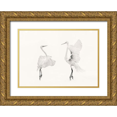 You And Me Gold Ornate Wood Framed Art Print with Double Matting by Zhao, Qing