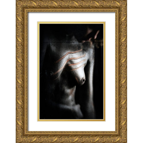 Untitled Gold Ornate Wood Framed Art Print with Double Matting by Bousca, Bogdan