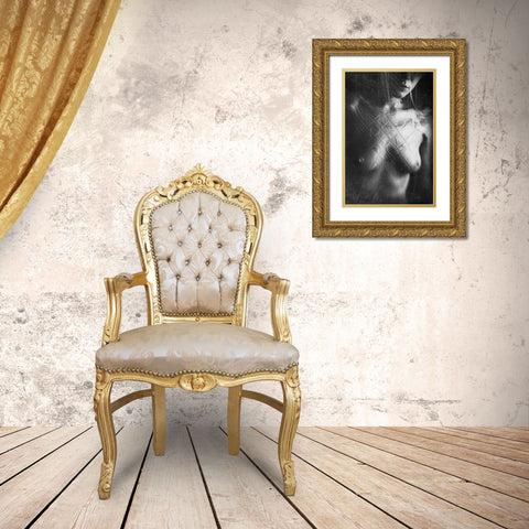 Untitled Gold Ornate Wood Framed Art Print with Double Matting by Bousca, Bogdan