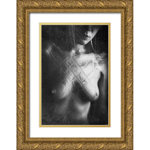 Untitled Gold Ornate Wood Framed Art Print with Double Matting by Bousca, Bogdan