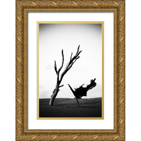 Contrast Gold Ornate Wood Framed Art Print with Double Matting by Abu, Dekel