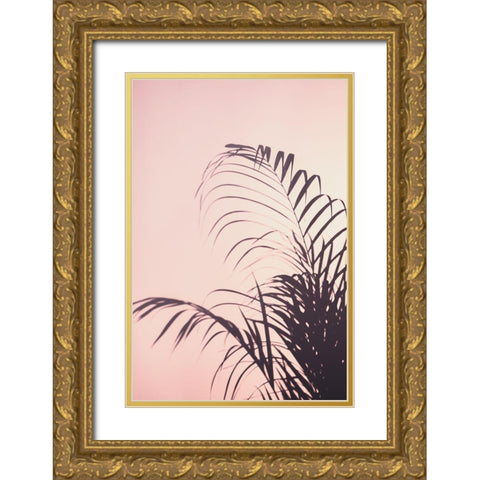 Palm Leaves_1 Gold Ornate Wood Framed Art Print with Double Matting by 1x Studio III
