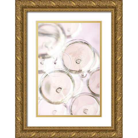 Champagne tower_3 Gold Ornate Wood Framed Art Print with Double Matting by 1x Studio III