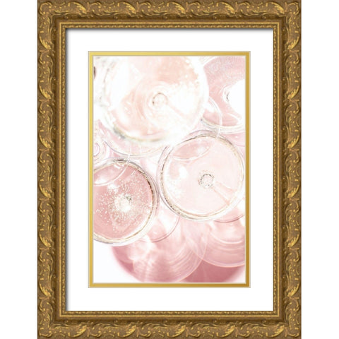 Champagne tower_4 Gold Ornate Wood Framed Art Print with Double Matting by 1x Studio III