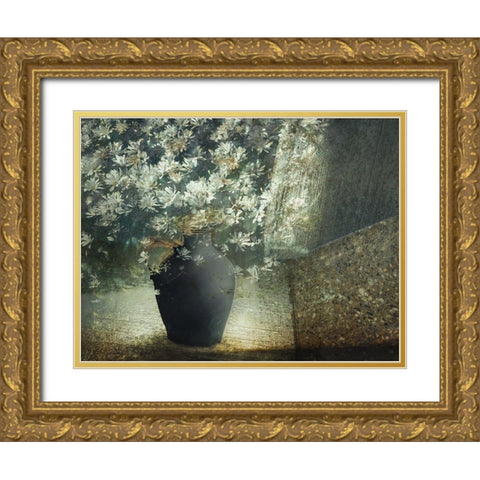 Floral Still Life Gold Ornate Wood Framed Art Print with Double Matting by Talen, Nel