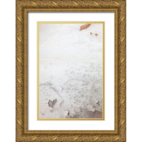 corrugated iron wall-white Gold Ornate Wood Framed Art Print with Double Matting by 1x Studio III