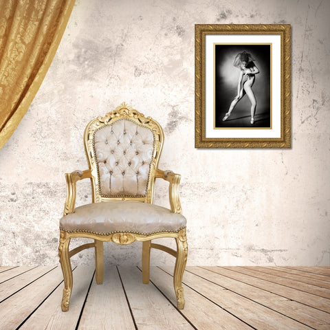 Etude Ii Gold Ornate Wood Framed Art Print with Double Matting by miriana