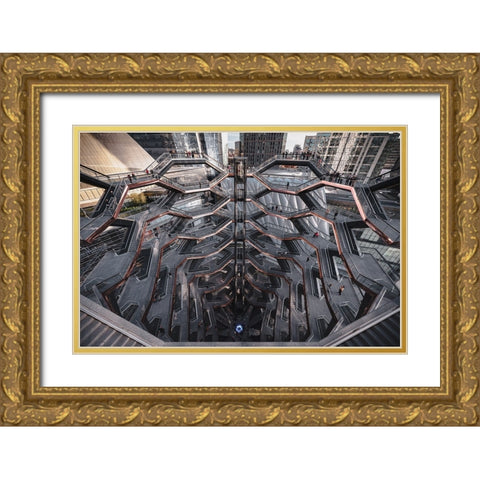 Wide Vessel Gold Ornate Wood Framed Art Print with Double Matting by Tagliarino, Marco