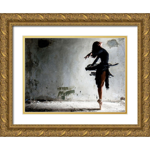 Freedom Gold Ornate Wood Framed Art Print with Double Matting by Olla, Mila