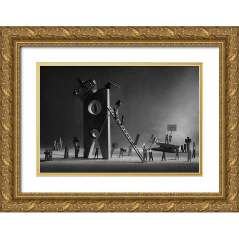 The Revolution Gold Ornate Wood Framed Art Print with Double Matting by Ivanova, Victoria