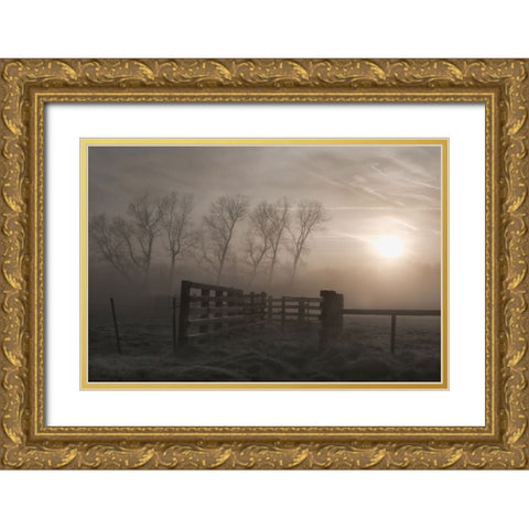 Hazy Morning Symphony Gold Ornate Wood Framed Art Print with Double Matting by Depaepe, Yvette