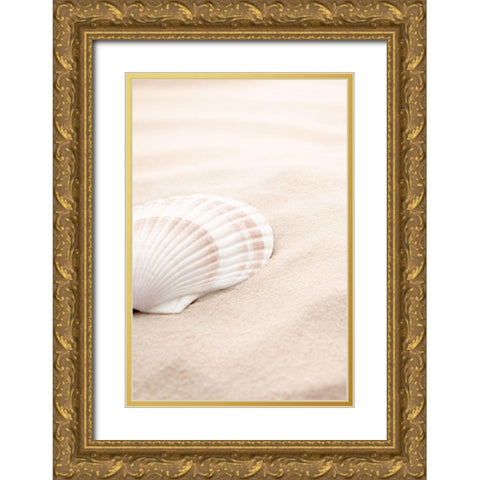 Shell_3 Gold Ornate Wood Framed Art Print with Double Matting by 1x Studio III