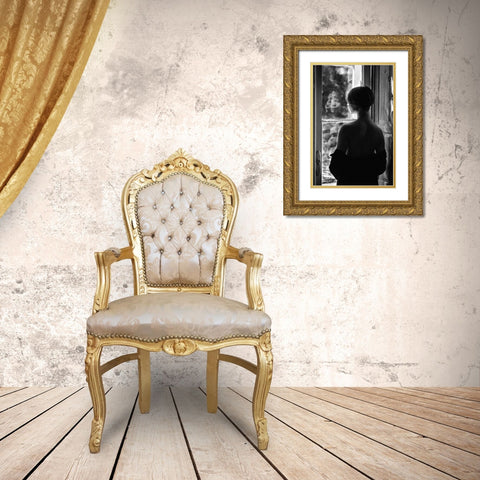 Devil In You Gold Ornate Wood Framed Art Print with Double Matting by Kapsha, Eduards