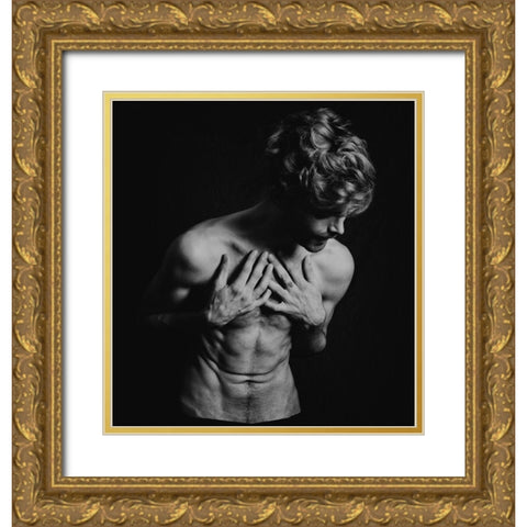 IM Alive! Gold Ornate Wood Framed Art Print with Double Matting by Haghi, Babak