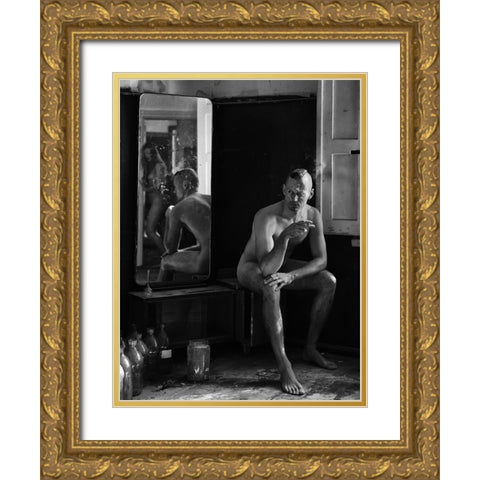 Hate It When You Leave Gold Ornate Wood Framed Art Print with Double Matting by Kapsha, Eduards