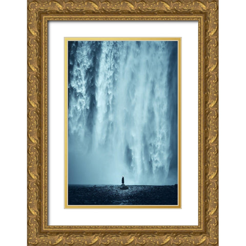 Be Like Water Gold Ornate Wood Framed Art Print with Double Matting by Souhuwat, Leroy