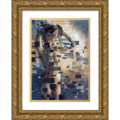 Untitled Gold Ornate Wood Framed Art Print with Double Matting by Gerber, Charlaine