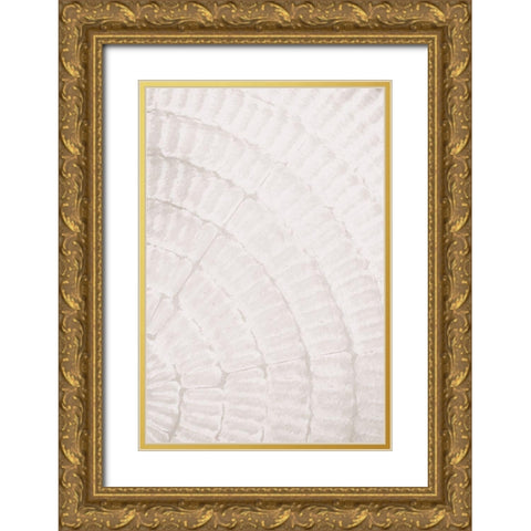 Pattern plate_beige_2 Gold Ornate Wood Framed Art Print with Double Matting by 1x Studio III