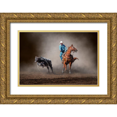 Roped Gold Ornate Wood Framed Art Print with Double Matting by Ma, Frank