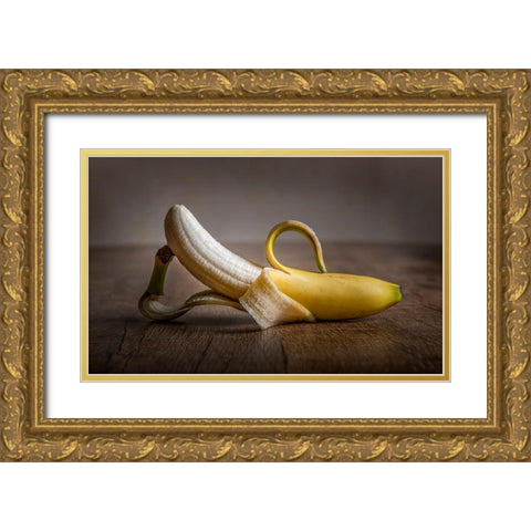 Miss Banana Gold Ornate Wood Framed Art Print with Double Matting by Coenders, Chris