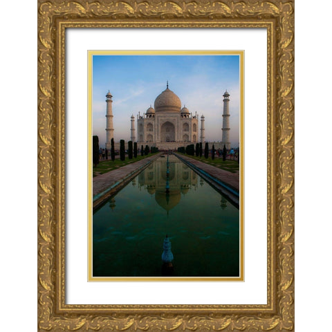Taj Mahal Gold Ornate Wood Framed Art Print with Double Matting by Usmanova, Larisa
