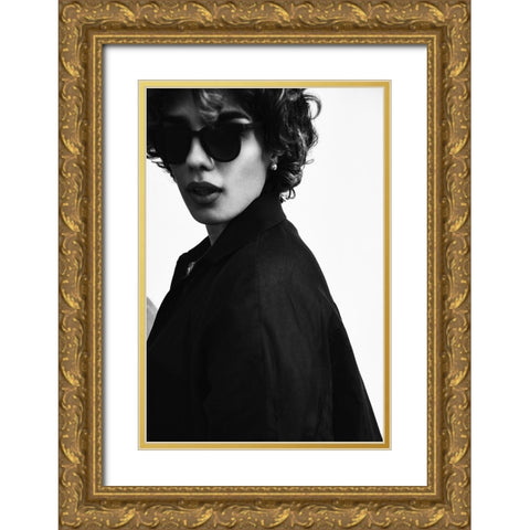 Roxanne Gold Ornate Wood Framed Art Print with Double Matting by Nasirghorashi