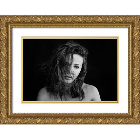 Sensual Beauty [Mimi Ch] Gold Ornate Wood Framed Art Print with Double Matting by Krystynek MQEP, Martin