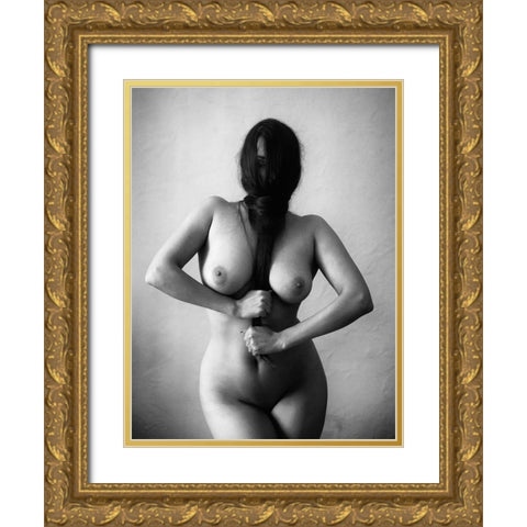 Marina Gold Ornate Wood Framed Art Print with Double Matting by Kapsha, Eduards