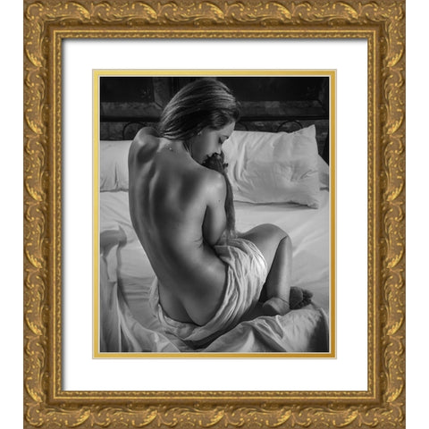 Alluring Devil (Part 6) Gold Ornate Wood Framed Art Print with Double Matting by Lazzarotti, Paolo