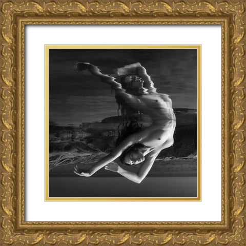 Venus Dancing After Birth (Part 1) Gold Ornate Wood Framed Art Print with Double Matting by Lazzarotti, Paolo