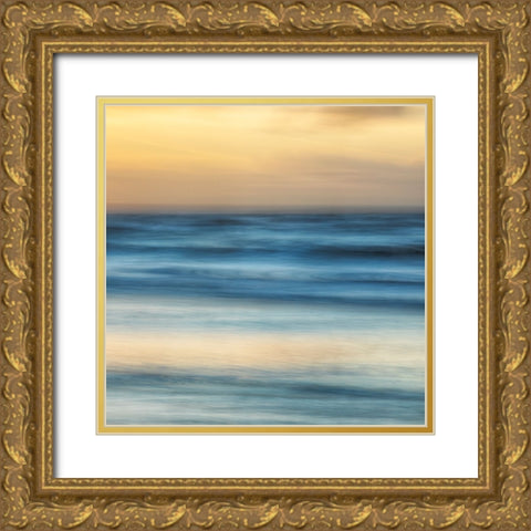 Gold And Blue Gold Ornate Wood Framed Art Print with Double Matting by Hullot Scalvenzi, Benjamine