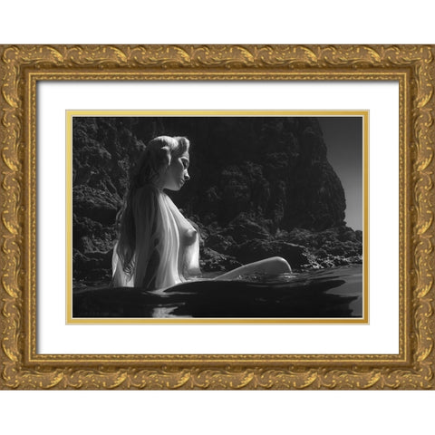 Enchanting Mermaid (Part 3) Gold Ornate Wood Framed Art Print with Double Matting by Lazzarotti, Paolo