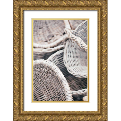 Baskets Gold Ornate Wood Framed Art Print with Double Matting by 1x Studio III