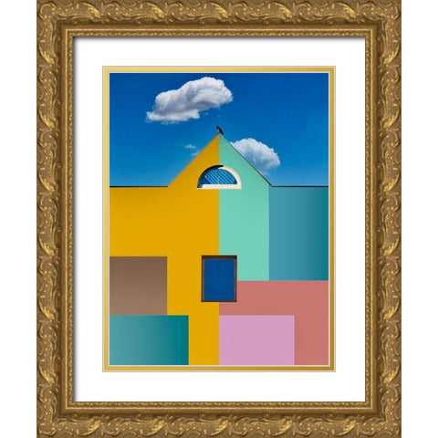 The Raven Gold Ornate Wood Framed Art Print with Double Matting by Orbach, Arnon