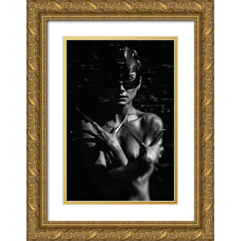 Untitled Gold Ornate Wood Framed Art Print with Double Matting by Bousca, Bogdan