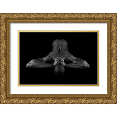 K.E. Iv Gold Ornate Wood Framed Art Print with Double Matting by Huber, Markus