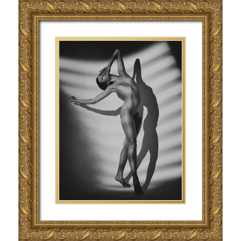 Curved Gold Ornate Wood Framed Art Print with Double Matting by Yang, James