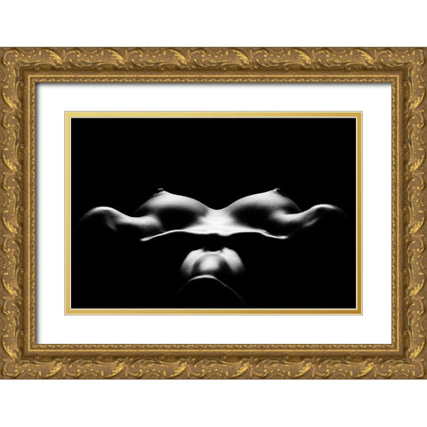 Glare Gold Ornate Wood Framed Art Print with Double Matting by Markachev, Leonid