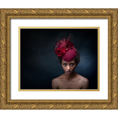 I Will Leave My Hat On Gold Ornate Wood Framed Art Print with Double Matting by Stalmans, Luc