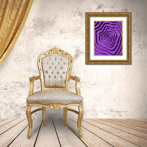 Purple Maze Gold Ornate Wood Framed Art Print with Double Matting by Pearson, Wayne
