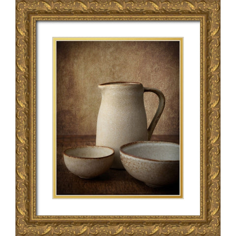 Pottery No. 1 Gold Ornate Wood Framed Art Print with Double Matting by Stefan, Mogyorosi