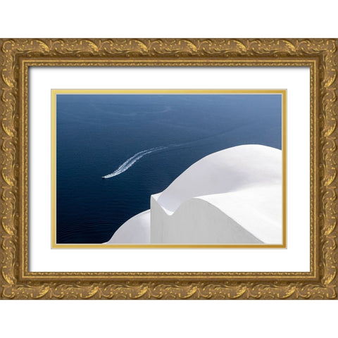 Curved Gold Ornate Wood Framed Art Print with Double Matting by Auerbach, Markus