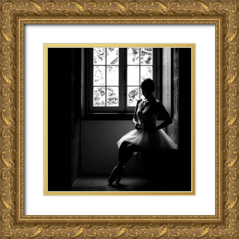 N-T Gold Ornate Wood Framed Art Print with Double Matting by Medeiros, Paulo