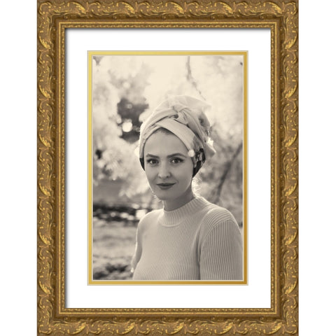 D. Gold Ornate Wood Framed Art Print with Double Matting by Prioteasa, Sebastian