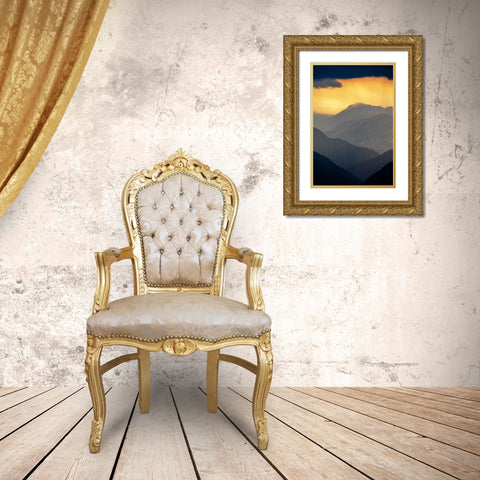 The layers of the Mountain. Gold Ornate Wood Framed Art Print with Double Matting by Arifuzzaman, Md.