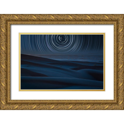 Infinity And Beyond Gold Ornate Wood Framed Art Print with Double Matting by Azimaie, Asef