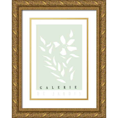 Leaves Gold Ornate Wood Framed Art Print with Double Matting by 1x Studio II